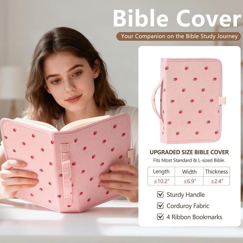 FLOE Bible Study Supplies Journaling Kit for Women with Bible Cover Case, Valentines Day Christian Gifts for Women, Bible Study Tools Accessories Set w/ Highlighter Pen, Pencil Case Notebook Annotation Kit - Image 5